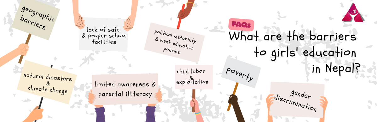 Climb Your Everest cover graphic on barriers to girls' education in Nepal