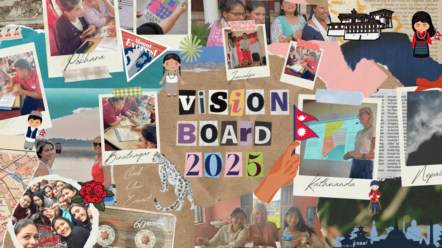The Climb Your Everest 2025 vision board wallpaper